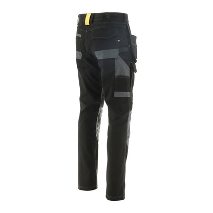 Caterpillar Essentials Stretch Knee Pocket in Dark Shadow Black