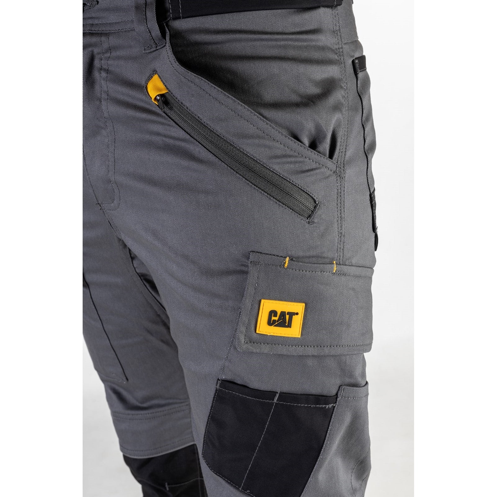 Caterpillar Stretch Pocket Trouser in Dark Shadow Black