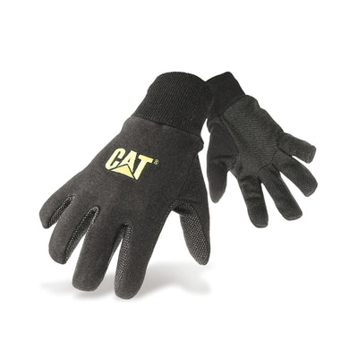 Caterpillar Jersey Dotted Glove in Black
