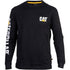 Caterpillar Trademark Banner Long Sleeve T Shirt in Black