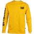 Caterpillar Trademark Banner Long Sleeve T Shirt in Yellow