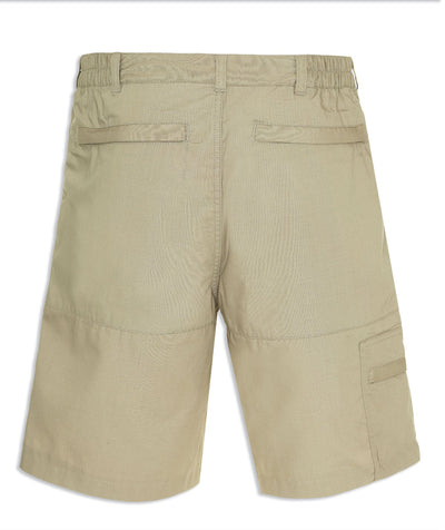 Stone outdoor shorts in stone colour back pockets