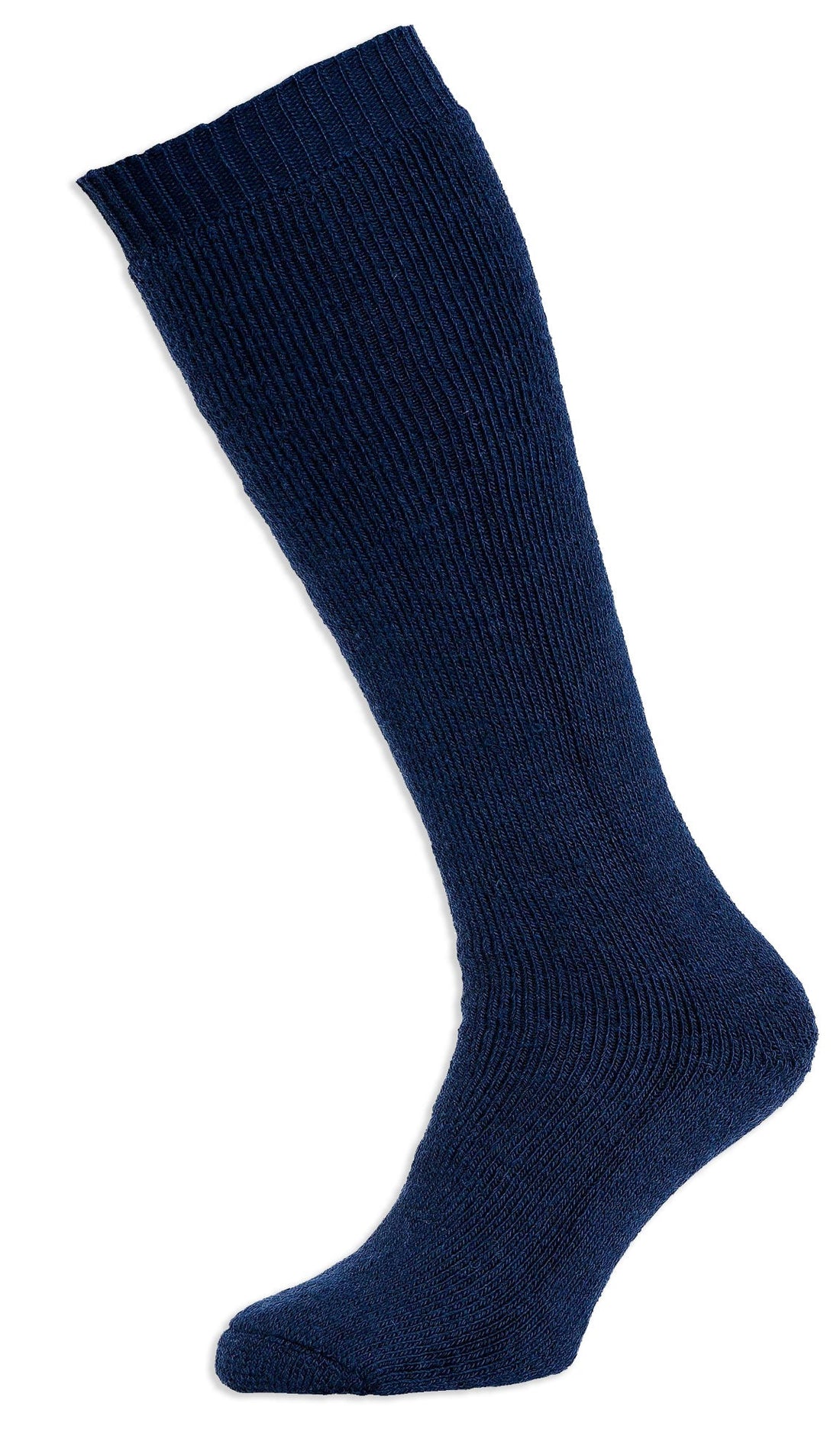 navy HJ Hall Rambler Long Cushioned Wool Sock