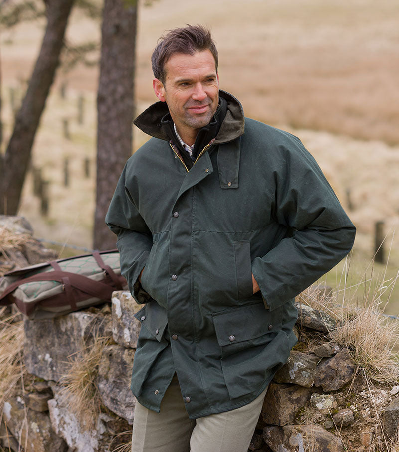 Padded Wax Cotton Jacket by Hoggs of Fife