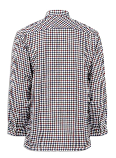 rear view Champion Country Check Fleece Lined Shirt