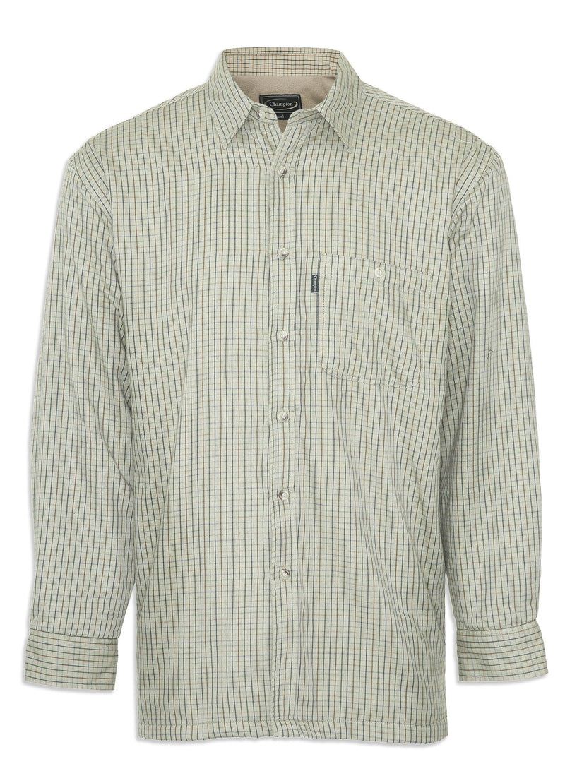 Olive Champion Cartmel Lined Shirt in Tattersall Check